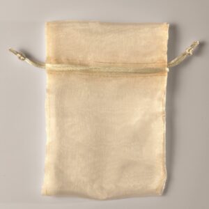Organza-Beutel 15x25cm, 15 Stk./VE, creme