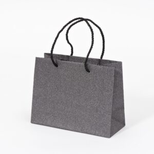 Tragetasche "Glitter"23x10x18cm, anthrazit