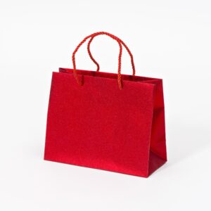 Tragetasche "Glitter"23x10x18cm, rot