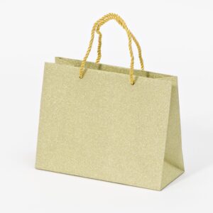Tragetasche "Glitter"23x10x18cm, gold
