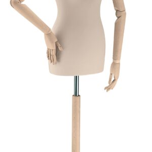 Damen-Büste mit Holzarmen, beige/natur (esche roh)
