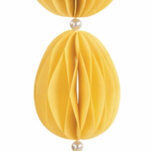 Waben-Ei-Girlande x 3, L:31cm, gelb
