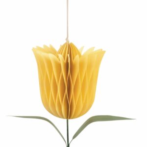Waben-Tulpe-Aufhänger H:18cm, gelb