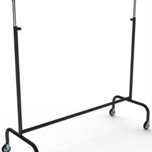 Rollständer STR 8, H:120/200cm, ausziehbar, schwarz/verchromt