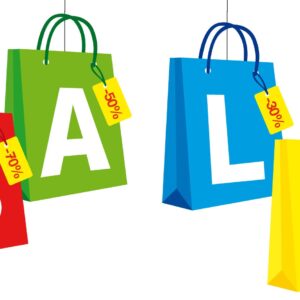 Taschen-Girlande SALE L:130x40cm, bunt