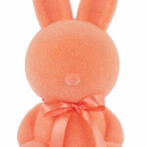 Hase mit Schleife H:40cm, lachsrot