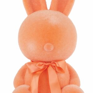 Hase mit Schleife H:50cm, lachsrot
