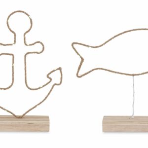 Display/Aufsteller "Fisch/Anker" 2-tlg, mit LED-Beleuchtung
