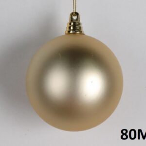 Weihnachtskugeln Ø80mm, hellgold matt