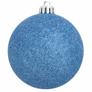 Kugel Feinglitter Ø60mm, 24 Stk./Box, hellblau-glitter