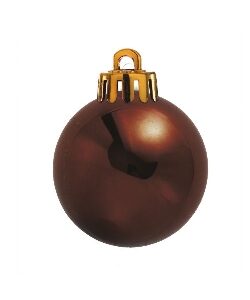 Weihnachtskugeln Ø40mm, braun glänzend, 18 Stück/Box