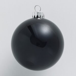 Weihnachtskugeln Ø60mm, schwarz glänzend, 24 Stück/Box