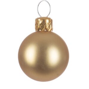 Weihnachtskugeln Ø60mm, 24 Stk./Box, hellgold matt