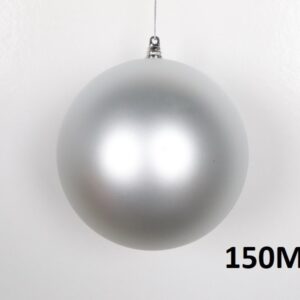 Weihnachtskugel Ø15cm, silber matt
