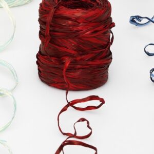 Polyraffia 2-färbig, bordeaux/rot,1,5cm/200lfm