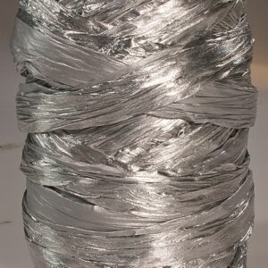 Dekoband "Superpoker" 105mm silber, 25m/Rolle