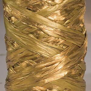 Dekoband "Superpoker" 105mm gold, 25m/Rolle