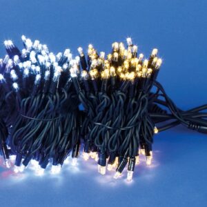 LED-Lichtschnur SCHWARZ L:10m, kuppelbar, 100 kalt-weisse LEDs